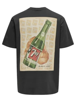 Only and Sons miesten t-paita, 7UP RLX SS TEE Musta