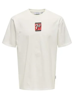 Only and Sons miesten t-paita, 7UP RLX SS TEE Valkoinen