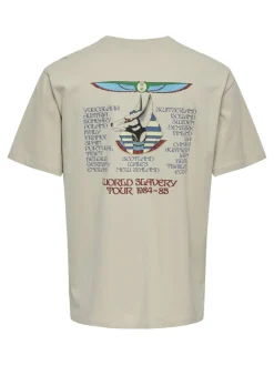 Only and Sons miesten t-paita, IRON MADEN T-SHIRT Silver Lining