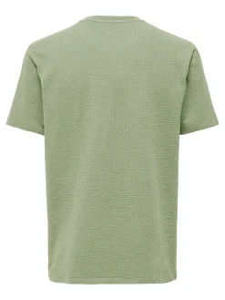 Only and Sons miesten t-paita, K KIAN REG SEERSUCKER SS TEE Seagrass