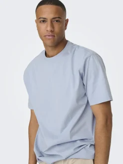 Only and Sons, Miesten T-Paita, Onsfred Rls Ss Tee Noos Vaaleansininen