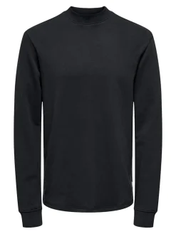 Only and Sons miesten turtle neck paita, ONSAIDAN REG LS SWEAT Jet Black