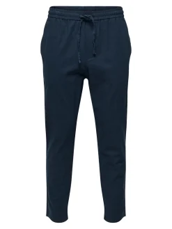 Only and Sons pellavahousut, LINUS CROP Tummansininen