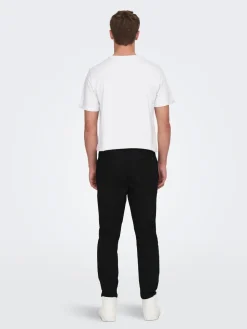 Only and Sons pellavahousut, LINUS CROP Musta