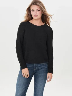Only Naisten Neule, Geena Xo L/S Pullover Musta