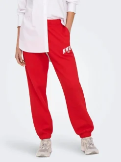 Only Naisten Collegehousut, ONLDEBORAH CLUB PANT Punainen