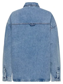 Only Naisten Farkkupaita, ONLEMMIE L/S SHIRT MB DNM AZ NOOS Indigo