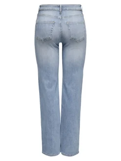 Only naisten farkut ONLBLUSH MID STRAIGHT DNM TAI467 NOOS, vaaleansininen