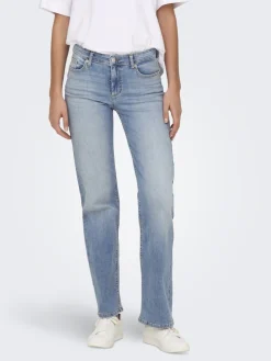 Only naisten farkut ONLBLUSH MID STRAIGHT DNM TAI467 NOOS, vaaleansininen