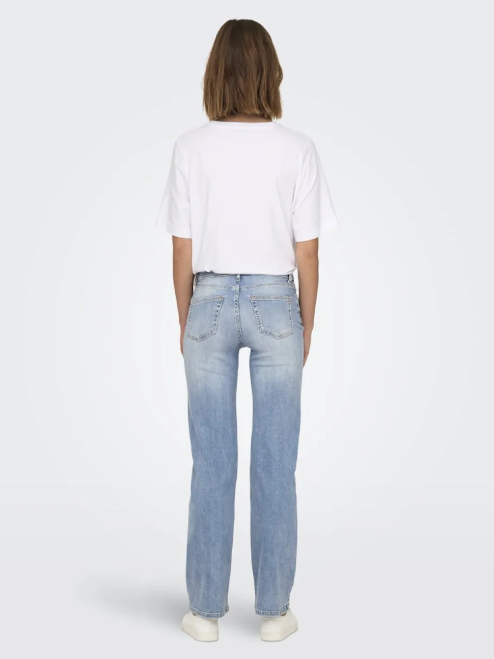 Only naisten farkut ONLBLUSH MID STRAIGHT DNM TAI467 NOOS, vaaleansininen