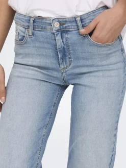 Only naisten farkut ONLBLUSH MID STRAIGHT DNM TAI467 NOOS, vaaleansininen