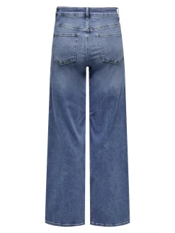 Only naisten farkut, ONLMADISON BLUSH WIDE DOT372 Indigo