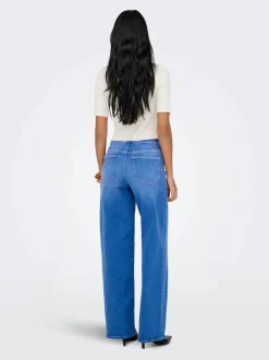 Only naisten farkut ONLMADISON BLUSH HW WIDE DNM REA260 NOOS, sininen
