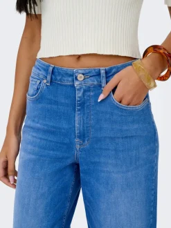 Only naisten farkut ONLMADISON BLUSH HW WIDE DNM REA260 NOOS, sininen