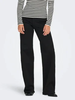 Only naisten farkut, ONLMADISON BLUSH WIDE SOO796 Musta