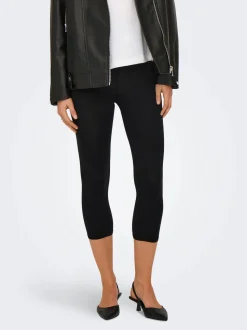 Only naisten leggingsit, ONLLIVE LOVE 3/4 LEGGING JRS Musta
