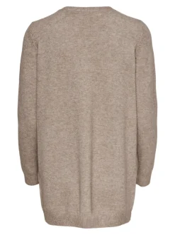 Only Naisten Neuletakki, Lesly Ls Open Cardigan Vaalea Beige