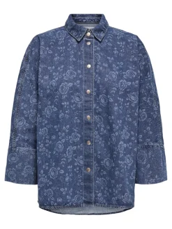 Only naisten paita, ONLGRACE 3/4 SHIRT ROSE Indigo