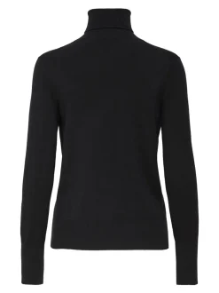Only Naisten Pooloneule ONLVENICE LS ROLL PULLOVER Musta