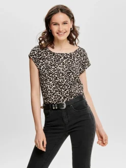 Only Naisten Pusero, Vic Ss Ruskea Kuosi