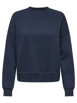 Only naisten svetari, ONLDAZE LS CREW NECK Tummansininen