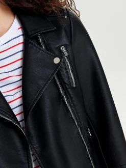 Only Naisten Takki, Gemma Faux Leather Musta