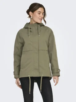 Only naisten takki ONLORCHID Casual Jacket, tummanvihreä
