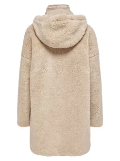 Only Naisten Teddytakki ONLSASCHA SHERPA JACKET CC OTW Luonnonvalkoinen