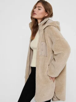 Only Naisten Teddytakki ONLSASCHA SHERPA JACKET CC OTW Luonnonvalkoinen