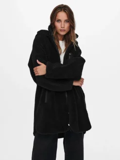 Only Naisten Teddytakki ONLSASCHA SHERPA JACKET CC OTW Musta