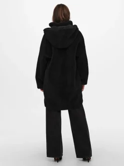 Only Naisten Teddytakki ONLSASCHA SHERPA JACKET CC OTW Musta