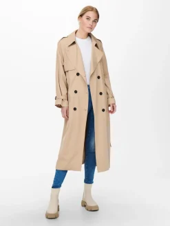 Only trenssi, ONLCHLOE TRENCHCOAT DOUBLE B. OTW Vaalea Beige