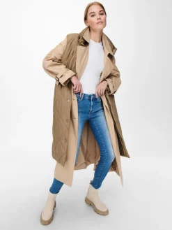 Only trenssi, ONLCHLOE TRENCHCOAT DOUBLE B. OTW Vaalea Beige