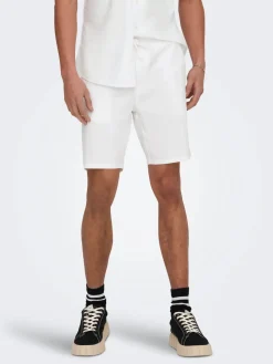 ONSLINUS 0007 COT LIN SHORTS NOOS Bright White
