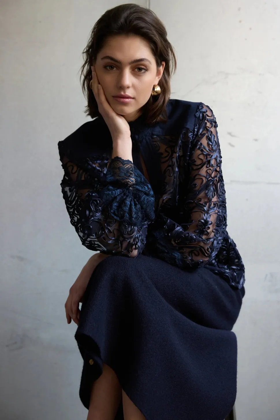 Philosophy Blues Original naisten pusero, ROYAL BLOUSE Tummansininen