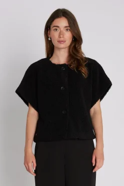 Philosophy Blues Original naisten liivi TEDDY VEST, musta