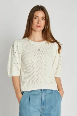 Philosophy Blues Original naisten neulepusero, SOMMA KNIT SWEATER Valkoinen