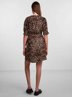 Pieces mekko, PCTALA 2/4 WRAP DRESS Ruskea Kuosi