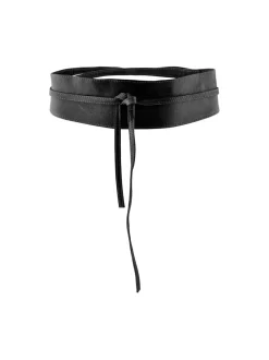 Pieces Nahkavyö PCVIBS LEATHER TIE WAIST BELT NOOS Black