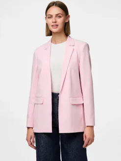 Pieces naisten bleiseri, PCBOZZY LS LOOSE BLAZER Roseate Spoonbill