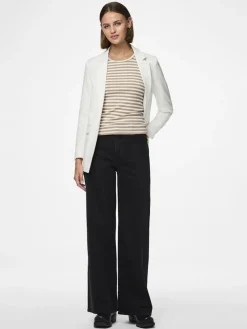 Pieces naisten bleiseri, PCBOZZY LS LOOSE BLAZER Cloud Dancer