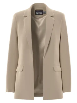 Pieces naisten bleiseri, PCBOZZY LS LOOSE BLAZER Silver Mink