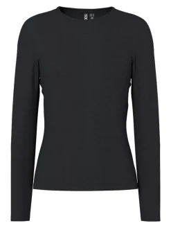 Pieces, Naisten Paita, Sirene LS Tee Black