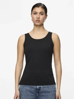 Pieces Naisten Toppi PCSIRENE TANK TOP Black