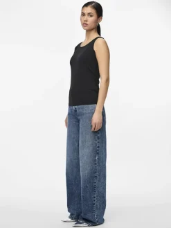 Pieces Naisten Toppi PCSIRENE TANK TOP Black