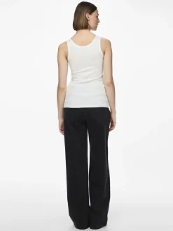 Pieces Naisten Toppi PCSIRENE TANK TOP Bright White