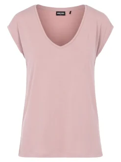 Pieces, Naisten T-paita, Pckamala Tee Noos Bc Vaaleanpunainen