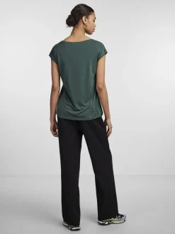 Pieces, Naisten T-paita, Pckamala Tee Noos Bc Vihreä