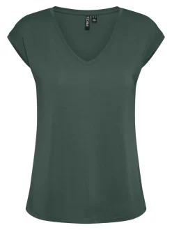 Pieces, Naisten T-paita, Pckamala Tee Noos Bc Vihreä