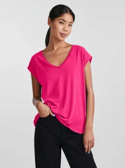 Pieces, Naisten T-paita, Pckamala Tee Noos Bc Pinkki